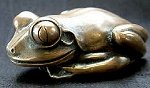 Bronze Frog Palm Charm